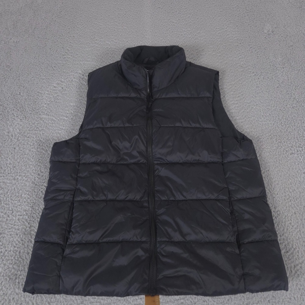 Gap Vest Womens Large Black ColdControl Puffer Full‎ Zip Quilted Lightweight